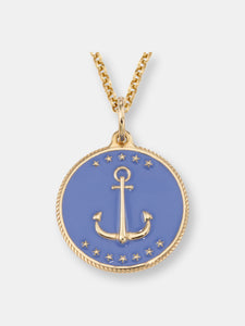 Of the Sea Anchor Enamel Medallion Charm
