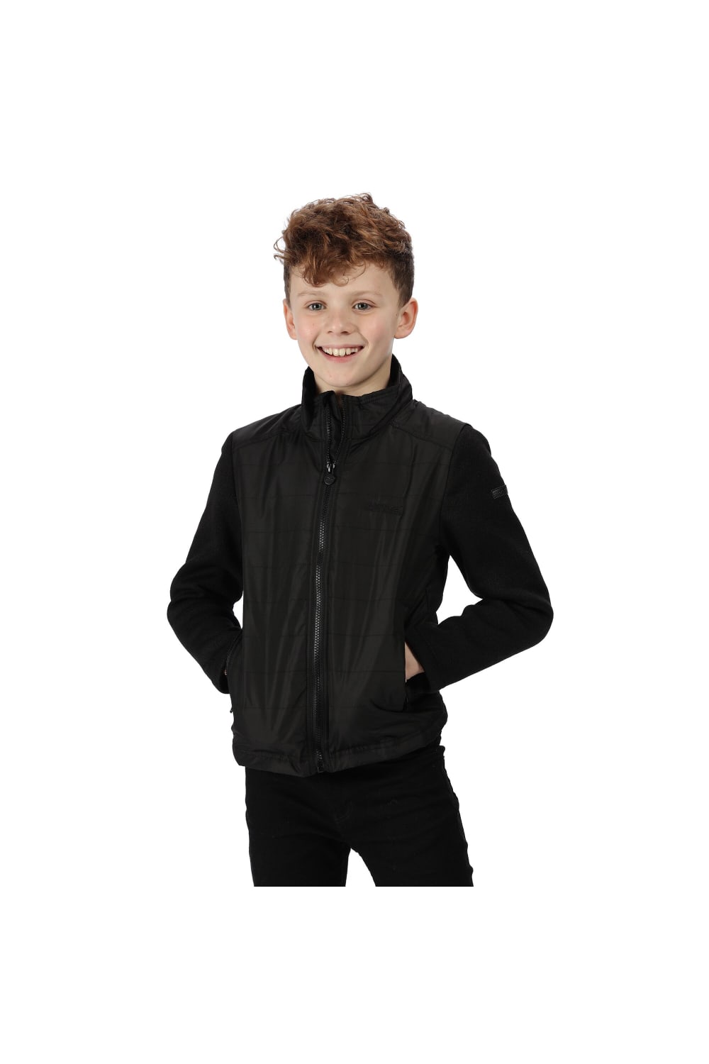 Regatta Childrens/Kids Kenya Padded Jacket With Fleece Sleeves (Black)