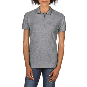 Gildan Womens/Ladies Premium Cotton Sport Double Pique Polo Shirt (Graphite Heather)
