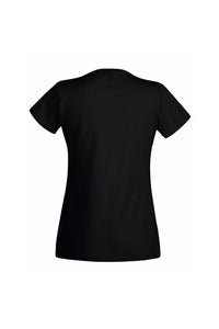 Fruit Of The Loom Ladies/Womens Lady-Fit Valueweight Short Sleeve T-Shirt (Black)
