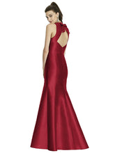 Load image into Gallery viewer, Sleeveless Cutout Trumpet Gown with Back Bow