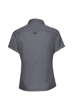 Load image into Gallery viewer, Russell Collection Womens/Ladies Short Sleeve Classic Twill Shirt (Zinc)