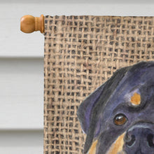 Load image into Gallery viewer, 28 x 40 in. Polyester Rottweiler on Faux Burlap with Pine Cones Flag Canvas House Size 2-Sided Heavyweight