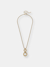 Load image into Gallery viewer, Catrine Ribbed Metal Pendant Necklace