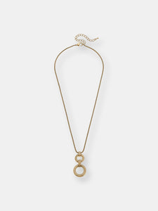 Catrine Ribbed Metal Pendant Necklace