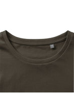 Load image into Gallery viewer, Russell Mens Organic Short-Sleeved T-Shirt (Dark Olive)