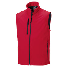 Load image into Gallery viewer, Russell Mens 3 Layer Soft Shell Gilet Jacket (Classic Red)