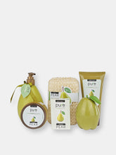 Load image into Gallery viewer, Pure! Spa in a Basket. Deluxe Gift Set for Women (Fresh Pear)