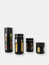 Load image into Gallery viewer, 4 Piece Stainless Steel Canisters with Multiple Peek-Through Windows, Black