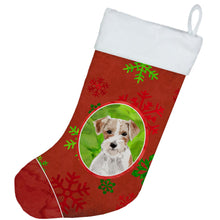 Load image into Gallery viewer, Christmas Snowflakes Jack Russell Terrier Christmas Stocking