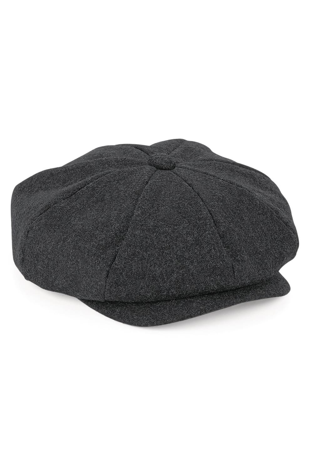 Melton Wool Baker Boy Cap - Charcoal Marl