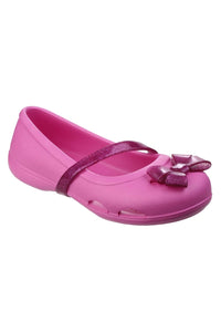 Crocs Childrens Girls Lina Flat Shoes (Pink)