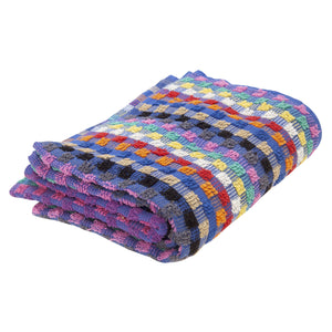Cotton Check Terry Hand Towels (Pack Of 3) (Blue/Multi) (One SIze)