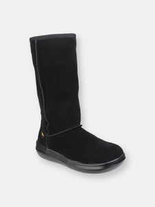Sugardaddy Womens/Ladies Leather Pull On Boot (Black)