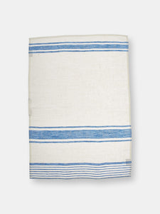 One Linen Kitchen Towel - Tuscany Blue Stripe