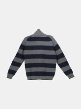 Load image into Gallery viewer, Alfredo Women&#39;s Navy / Grey Roicy Ribbed Cardigan Pullover