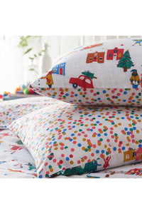 Christmas Duvet Set - White/Green/Red - King