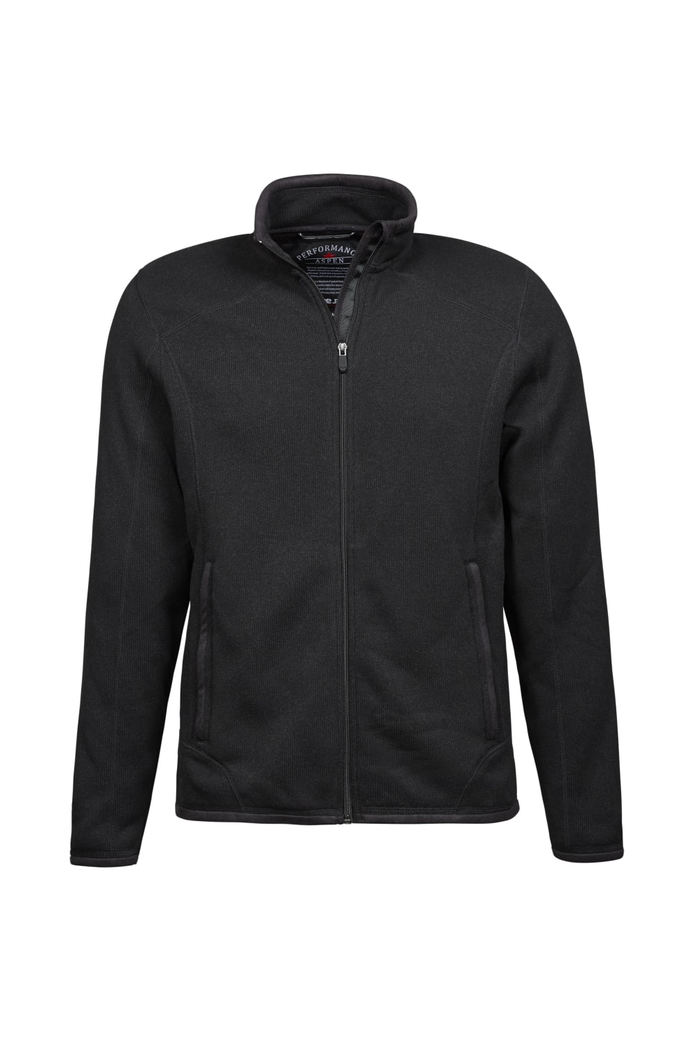 Tee Jays Mens Knitted Outdoor Fleece Jacket (Black)