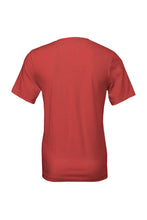 Load image into Gallery viewer, Canvas Mens Jersey Short Sleeve V-Neck T-Shirt (Red)