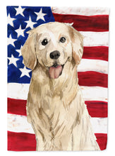 Load image into Gallery viewer, 11 x 15 1/2 in. Polyester Patriotic USA Golden Retriever Garden Flag 2-Sided 2-Ply
