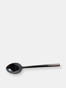 Vibhsa Black Silverware Flatware Dinner Spoon Set Of 6