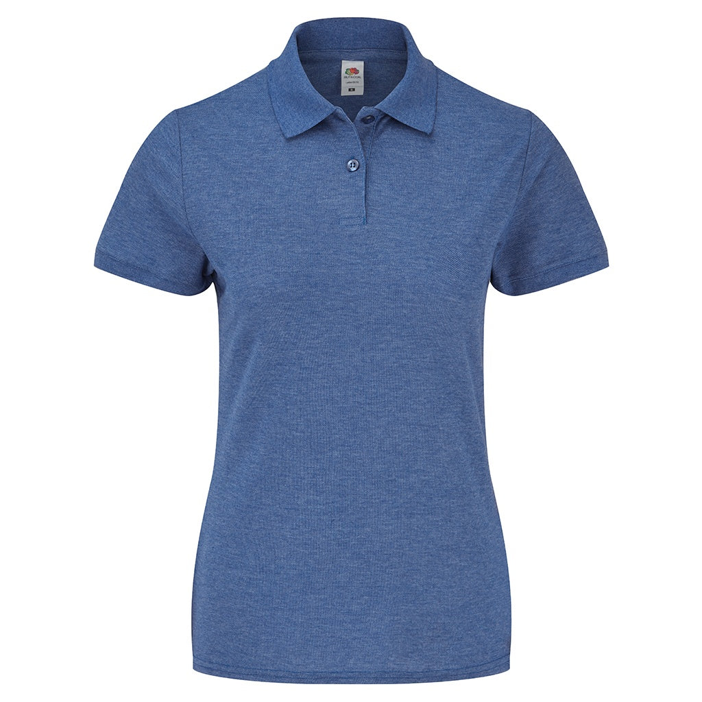 Fruit of the Loom Womens/Ladies Lady Fit Piqué Polo Shirt (Royal Blue Heather)
