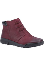Load image into Gallery viewer, Womens/Ladies Carmen Leather Ankle Boots - Bordo