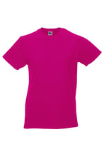 Load image into Gallery viewer, Russell Mens Slim Short Sleeve T-Shirt (Fuchsia)