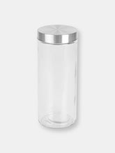 Load image into Gallery viewer, X-Large 67oz. Round Glass Canister with Air-Tight Stainless Steel Twist Top Lid, Clear