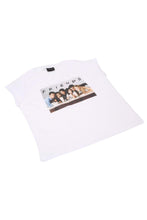 Load image into Gallery viewer, Friends Girls Group Photo Crop Top (White)