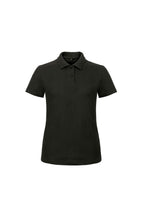 Load image into Gallery viewer, B&amp;C Womens/Ladies ID.001 Plain Short Sleeve Polo Shirt (Black)