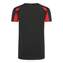 Load image into Gallery viewer, Just Cool Kids Big Boys Contrast Plain Sports T-Shirt (Jet Black/Fire Red)