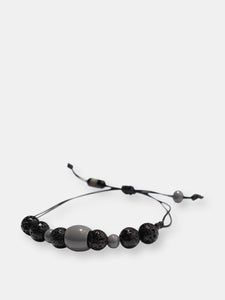 Brooklyn Nets Adjustable Lava Stone Bracelet