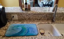 Load image into Gallery viewer, 14 in x 21 in Abstract Wave Dish Drying Mat