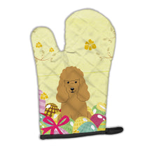 Load image into Gallery viewer, Easter Eggs Poodle Tan Oven Mitt