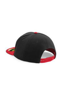 Unisex Original Flat Peak Snapback Cap, Pack Of 2 - Black/Classic Red