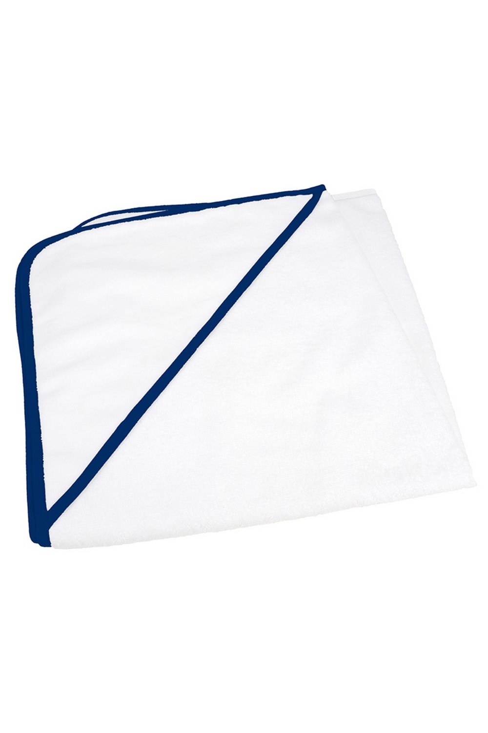 A&R Towels Baby/Toddler Babiezz All-over Sublimation Hooded Towel (White/ French Navy) (One Size)