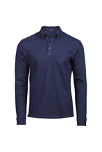 Load image into Gallery viewer, Tee Jays Mens Long Sleeve Fashion Stretch Polo (Denim)