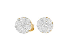 Load image into Gallery viewer, 14K Yellow Gold 3/4 cttw Round Cut Diamond Stud Earring