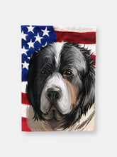 Load image into Gallery viewer, 28 x 40 in. Polyester Pyrenean Mastiff Dog American Flag Flag Canvas House Size 2-Sided Heavyweight