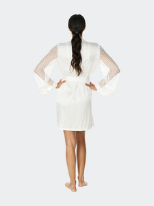 Silk Robe With Sheer Sleeves, Sadal