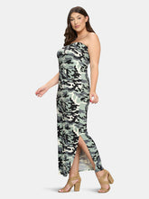 Load image into Gallery viewer, Camo Sleeveless Slit Dress