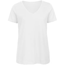 Load image into Gallery viewer, B&amp;C Womens/Ladies Favourite Organic Cotton V-Neck T-Shirt (White)