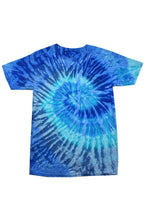 Load image into Gallery viewer, Colortone Womens/Ladies Rainbow Tie-Dye Short Sleeve Heavyweight T-Shirt (Blue Jerry)