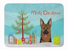 Load image into Gallery viewer, 19 in x 27 in Christmas Tree and German Shepherd Machine Washable Memory Foam Mat