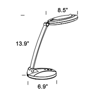 Waylon 13.8" Magnifying LED Desk Lamp