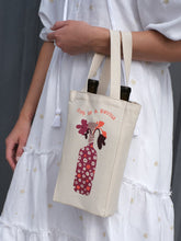 Load image into Gallery viewer, Canvas Wine Tote - Hug in a Bottle