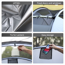Load image into Gallery viewer, EchoSmile 4-6 Person Gray Pop Up Tent With Rain Fly