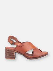 Womens/Ladies Gabrielle Leather Heeled Sandals (Tan)