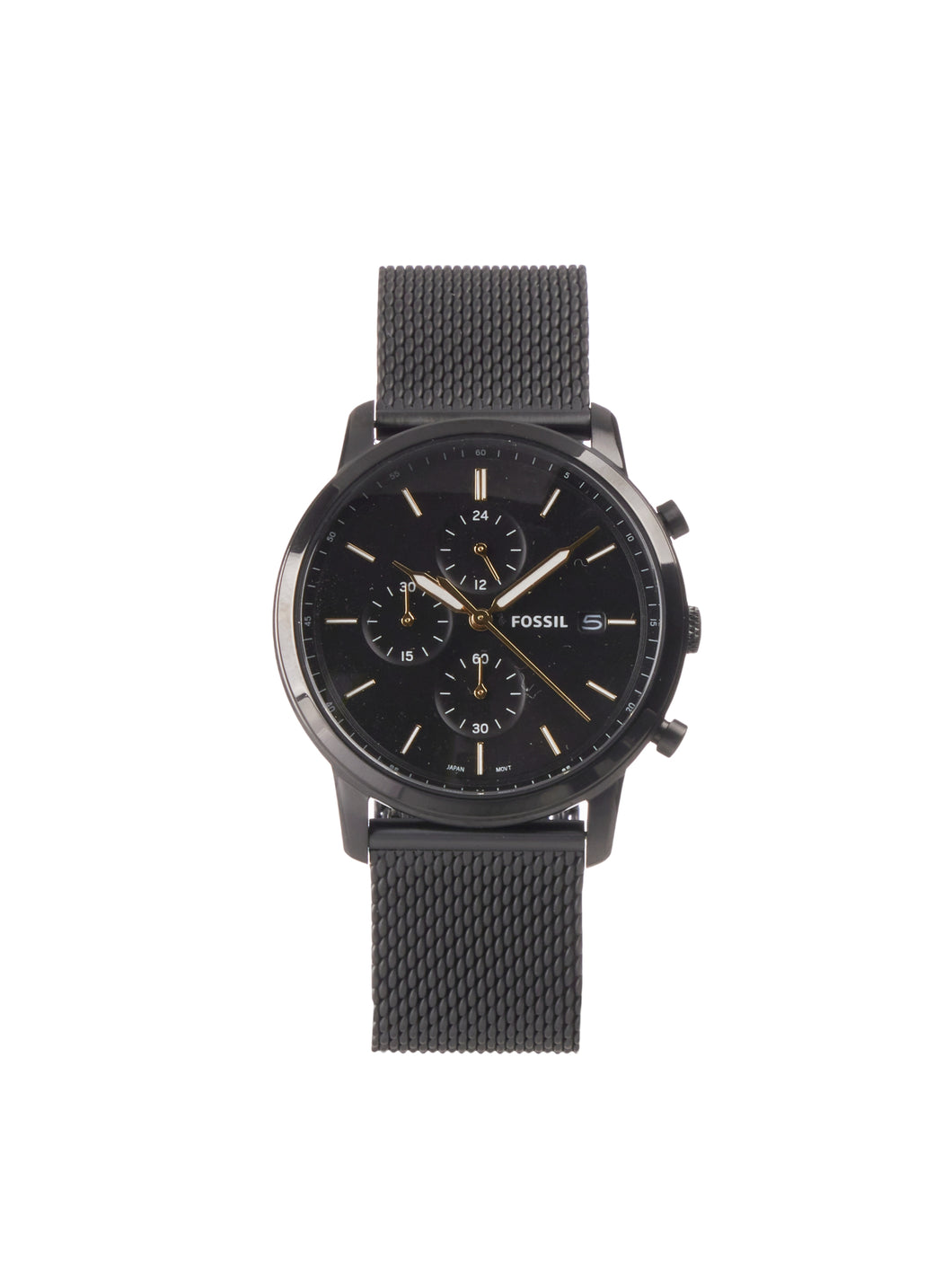 Men's FS5943 Black Mesh Gold Neutra Quartz Stainless Steel Mesh Chronograph Watch